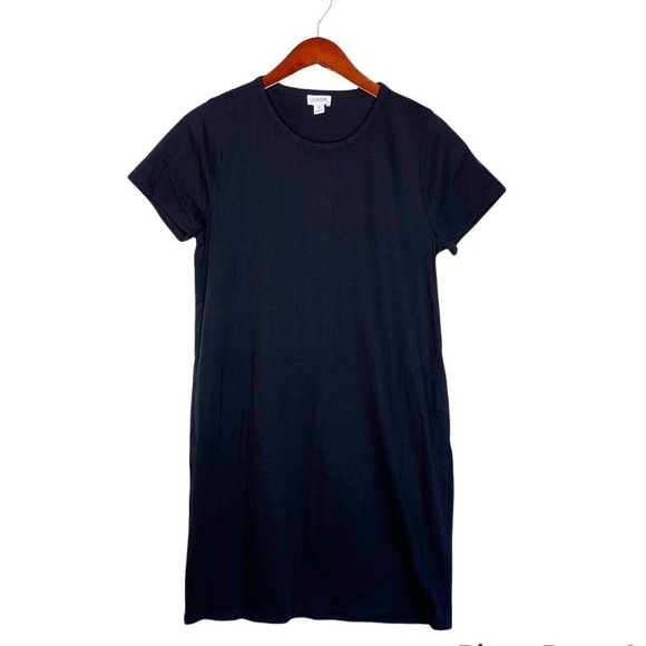 J. CREW Factory NWOT Cotton T Shirt Dress Size Medium in Black - Picture 2 of 10